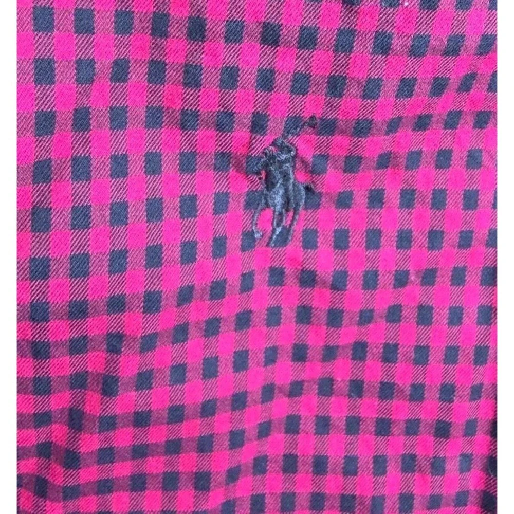 Polo Ralph Lauren Shirt‎ Mens XL Gingham Check Classic Fit Button Down RED/BLUE